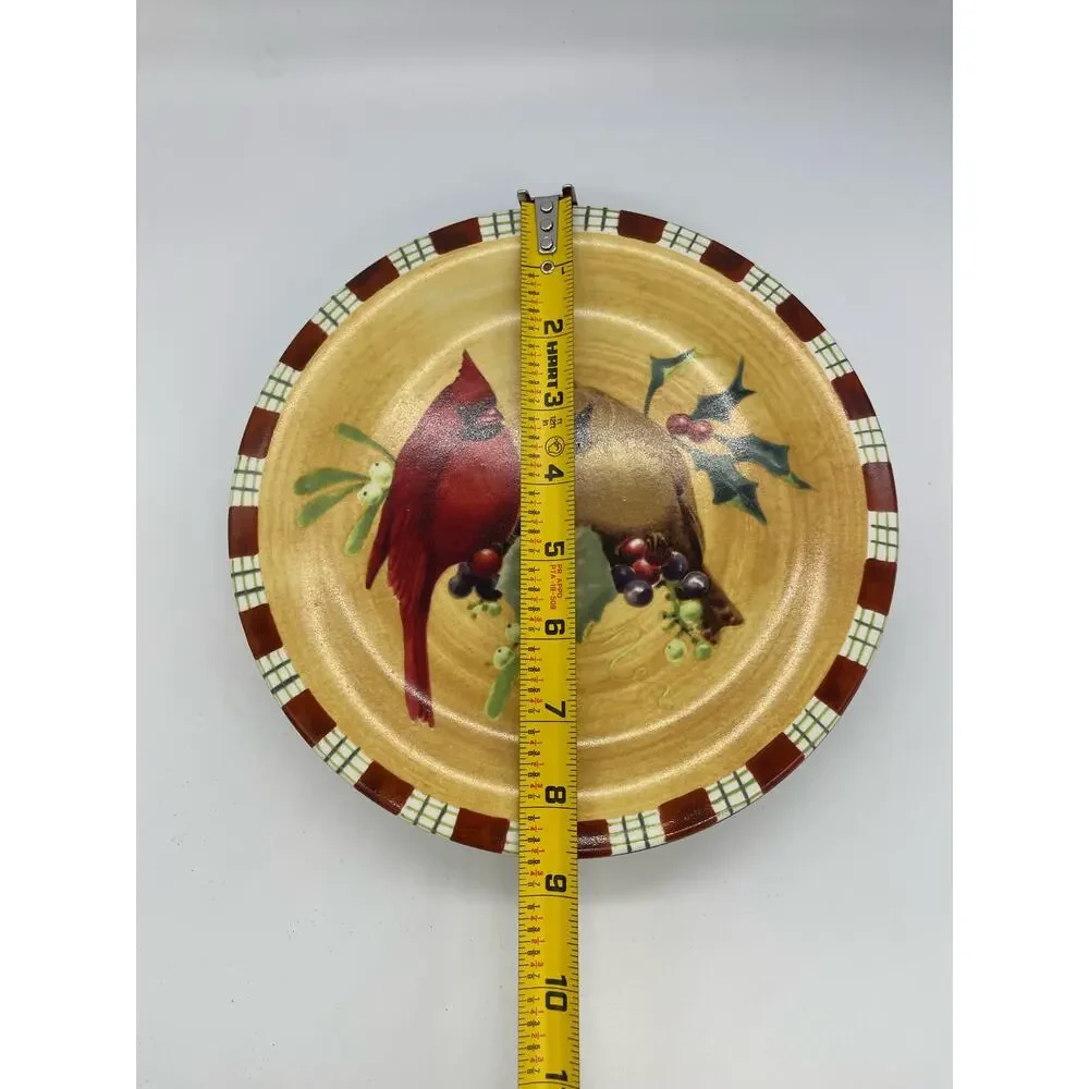 Lenox Winter Greetings Cardinal by Catherine McClung Set of 4 Salad Plates 8.5